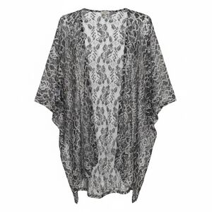 Chic Black Lace Swim Coverup